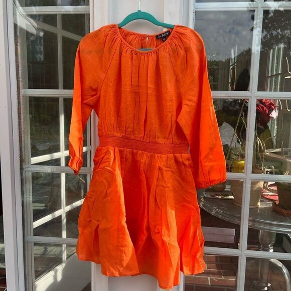 J Crew Palermo Linen Smock Waist Dress NWT - Picture 5 of 12